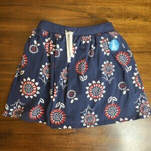 NWOT Carters Girls Sz 8/8A Skort Americana Blue Red & White Flower Heart Comfort